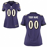 Women Nike Baltimore Ravens Customized Purple Team Color Stitched NFL Game Jersey,baseball caps,new era cap wholesale,wholesale hats